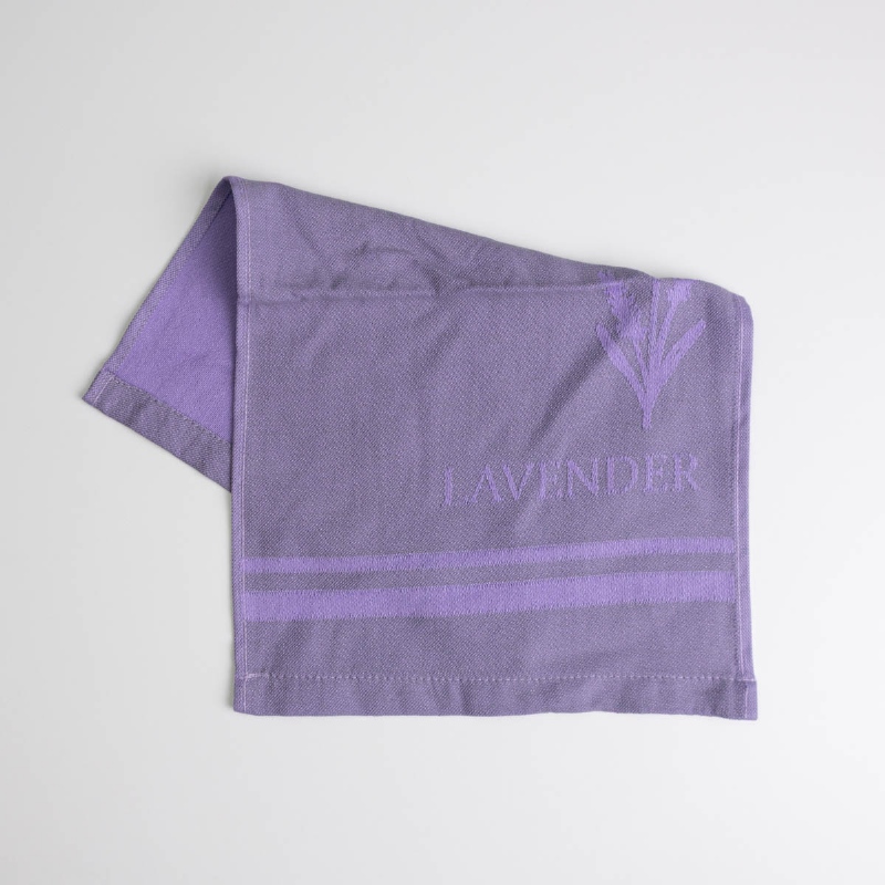 Рушник кухонний Lavender 30x50 см пестротканий 260 г/м2 100% бавовна GM Textile (Темно-лавандовий)